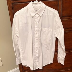 Abercrombie & Fitch White Button-Front Women's Shirt